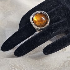 Bague vintage brutaliste s - vintage,