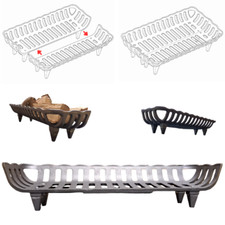 Porte-bûches en Fonte 68 x 20 x16,9H cm Pour cheminée et poêle à bois LUNAWAY IT