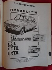 REVUE TECHNIQUE RENAULT 16 1.6