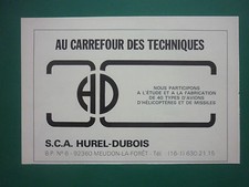5/1983 PUB SCA HUREL-DUBOIS NACELLES INVERSEURS AVIONS HELICOPTERES ORIGINAL AD