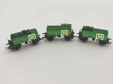 MODÉLISME FERROVIAIRE ÉCHELLE HO TROIS WAGONS CITERNE BP A RESTAURER  +++