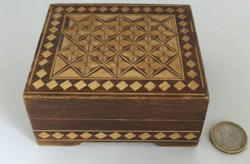 Boite bois marqueterie de - boite,