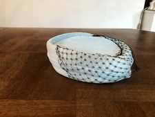 ANCIEN JOLI CHAPEAU BIBI EN VELOURS BLEU ET VOILETTE