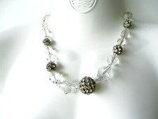 ANCIEN COLLIER CRISTAL VERRE
