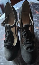 NEUF TRÈS JOLIS ESCARPINS LA REDOUTE CRÉATION NOIRS STYLE FLAMENCO T38