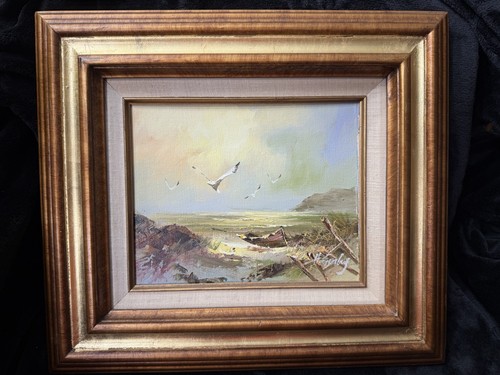 Vtg signed gailey - oil, canvas
