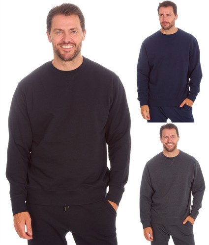 Hommes pull col rond brossé - pull,