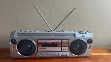 Sanyo M-M7950 Boombox Stéréo Cassette Enregistreur Ghetto Blaster Radio Fonctionne