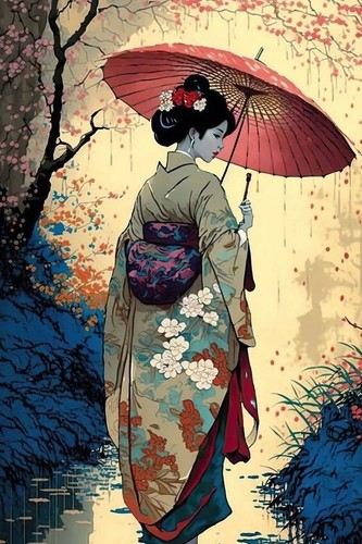 Plaque métal femme asiatique - ,