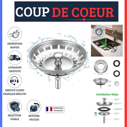 Crépine évier cuisine 80mm