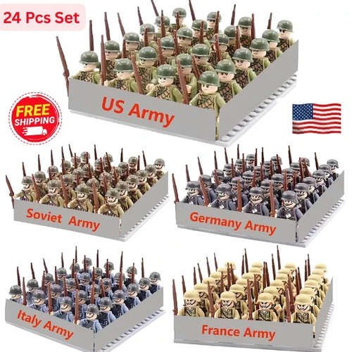24pcs ww2 military figures set - military,