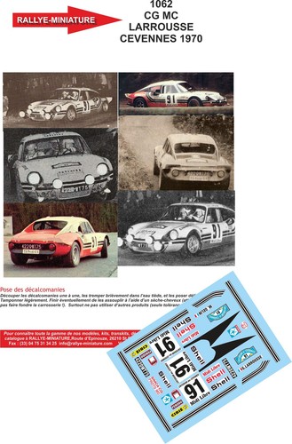 Decals ref 1062 simca cg - ref,