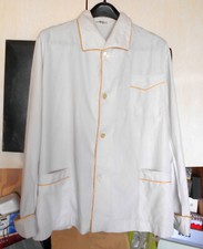 Veste de pyjama homme Taille XL marque J & M Guerard Beauvais, blanc cassé coton