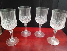 4 verres Cristal D Arques Longchamp  Pour Vin Ou Eau 
