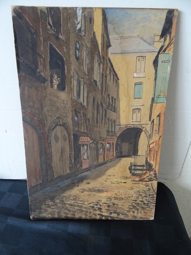 Dessin aquarellé bordeaux - aquarellé,