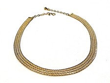 Bijou collier collerette alliage doré fermoir bouée bangle