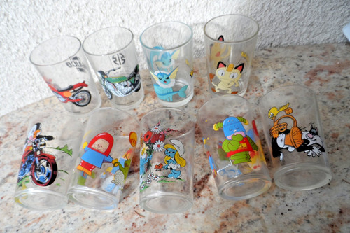 Lot verres à - verres, moutarde