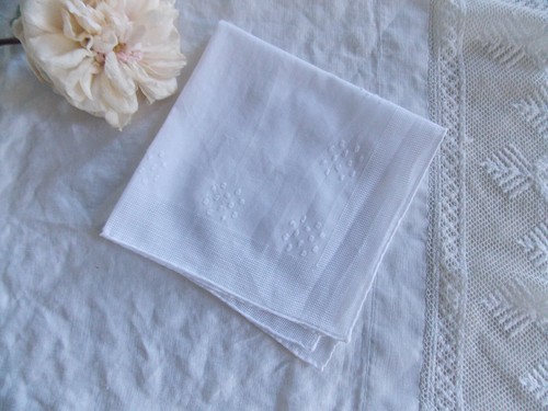 Ancien mouchoir mariage - ancien,