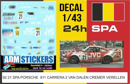 Decal 24h spa 1992 - decal,