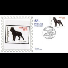 CEF soie - Exposition canine, oblit 14/4/06