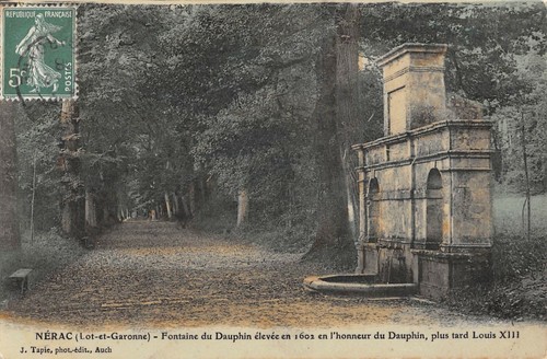 Cpa nerac fontaine - fontaine, du