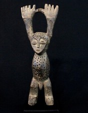 Art Africain Tribal African Statue Lega Kasungala "le Juge" sur socle - 32 Cms