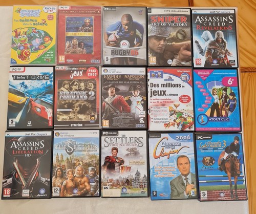 Lot jeux pour - jeux, pc-