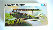 KIT FROG 1/72 ème  D.H.60G GIPSY MOTH BIPLANE    BON ÉTAT  COMPLET ANNÉES 60/70