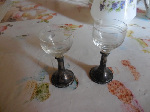 Ancien verres cristal et - 2,