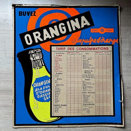 Orangina carton publicitaire - orangina,