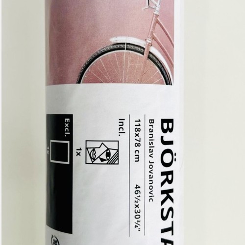Ikea bjorksta poster pink - bjorksta,