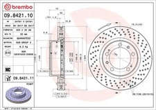 BREMBO 09.8421.11 Disque de frein pour PORSCHE 911 (993) 911 Cabriolet (993)