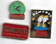 lot de 3 pin's flunch restaurant