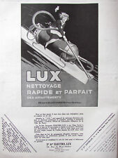 PUBLICITÉ DE PRESSE 1924 ASPIRATEUR LUX NETTOYAGE RAPIDE ET PARFAIT ELECTRO-LUX