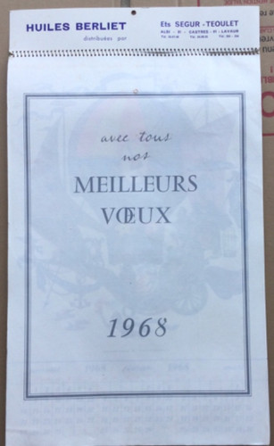 Calendrier jean adrien - calendrier,