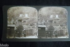 STB332 Japon Japan Japanese Inn in Nikko enfants course photo STEREO albumen