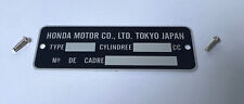 Plaque constructeur MOTO HONDA