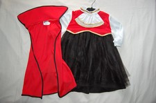 déguisement bébé d'halloween vampire 24/36 mois Robe jupe tulle col jabot + Cape
