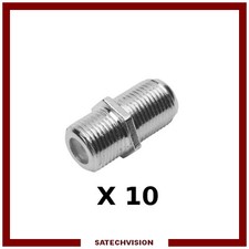 10 Raccords Droits Fiches F Femelle / F Femelle Coupleur Câble Coaxial SAT TV