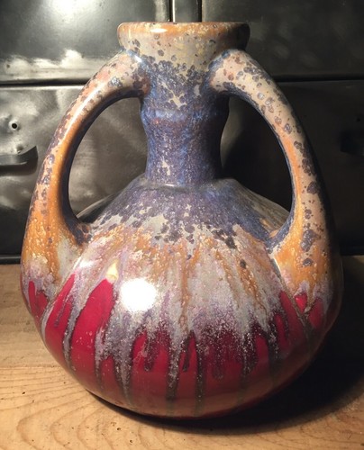 Vase grès flammé anses - vase,