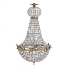 Lustre Vintage En Verre Doré