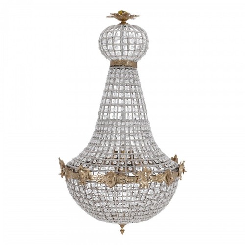 Lustre vintage verre doré - vintage,