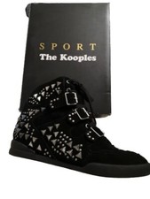 ? Superbes Baskets Compensées Cuir Noir The Kooples P40