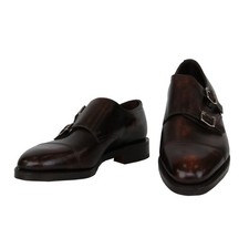 1780 $ John Lobb Chaussures À Boucle Double Marron Foncé - (JL76243)