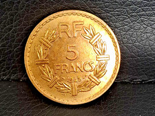 ANCIENNE PIECE DE MONNAIE     5 F  1945  C  BRONZE