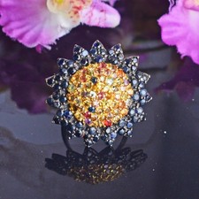 Bijou bague TOURNESOL cocktail