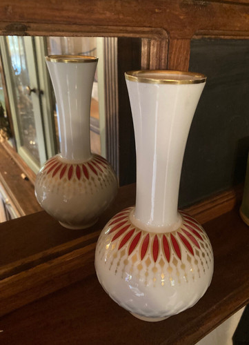 Vase boule porcelaine rouge - porcelaine,