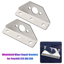 2x Windshield Wiper Repair Stainless Steel Brackets Pour Peterbilt 379 388 389.