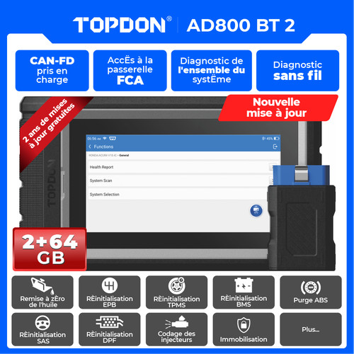 Topdon artidiag800 0 - bt, 2.0