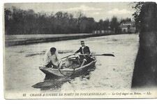 77  FONTAINEBLEAU  CHASSE A COURRE  LE CERF DAGUE AU BREAU